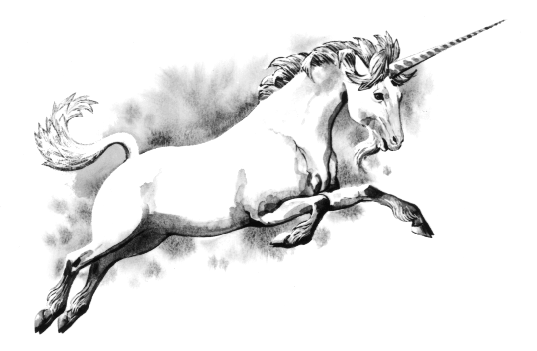 Unicorn mitològic tradicional segons la descripció de Viquipèdia, amb detalls clars i colors equilibrats.