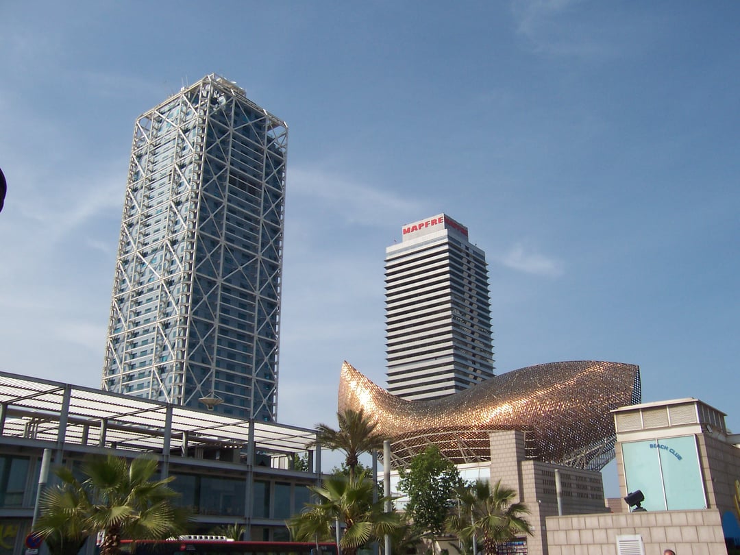 Panoràmica de Barcelona des del Temple del Tibidabo. Permet veure la ciutat i la seva geografia.