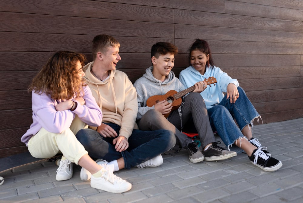 Grup d’amics adolescents