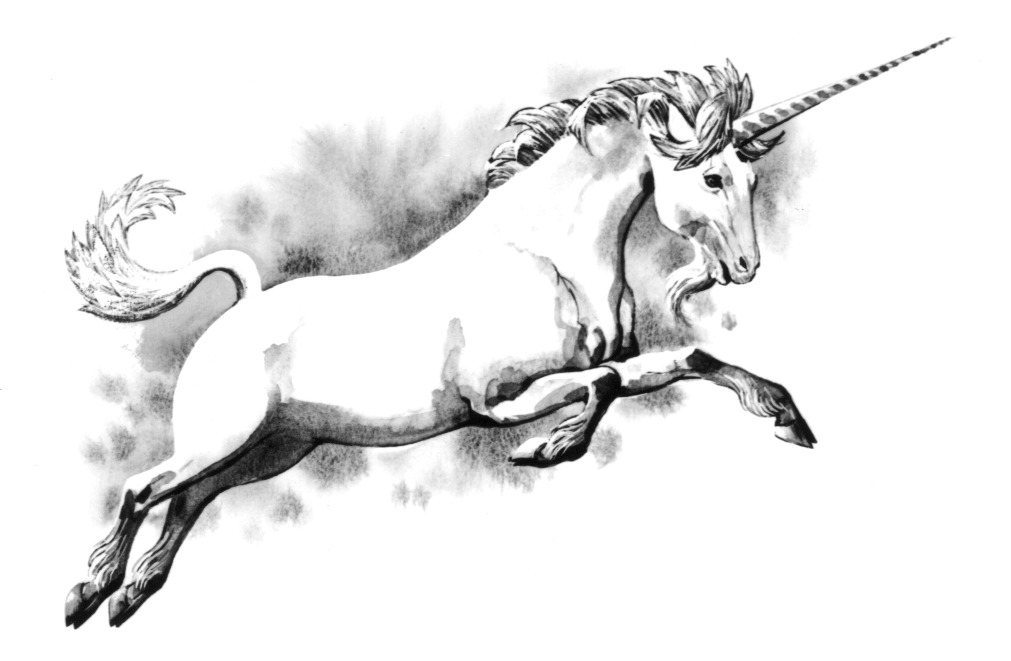 Unicorn mitològic tradicional segons la descripció de Viquipèdia, amb detalls clars i colors equilibrats.