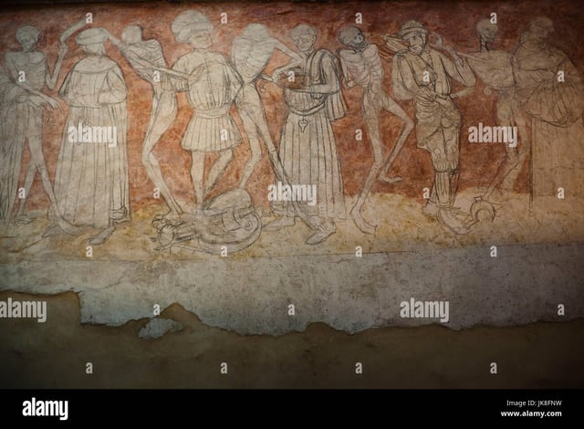 Danse de la Mort, mural de La Chasa Dieu (1460-70).