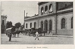 Vista exterior de l'Estació del Nord de Terrassa, important per estudiar la història del transport i urbanisme.