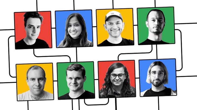 Fotografia de l'equip de científics de Google que van crear el model Transformer, mostrant la importància del treball en equip.