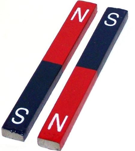 Materials de magnetisme usats en experiments, com imants de barra.