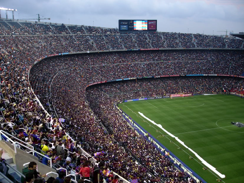 El Camp Nou, estadi del FC Barcelona. Un símbol de l’esport i la passió barcelonina.