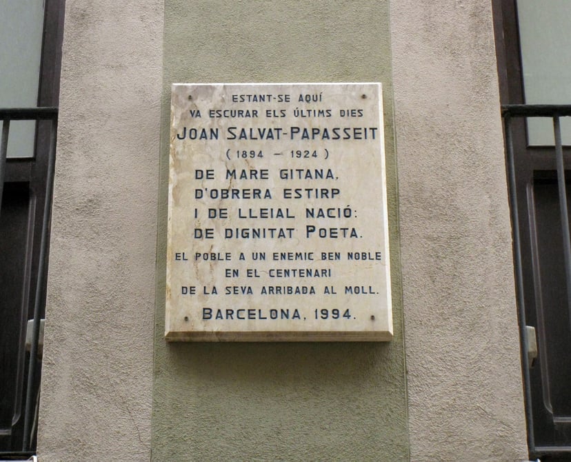 Joan Salvat-Papasseit, retrat al carrer Argenteria, Barcelona.