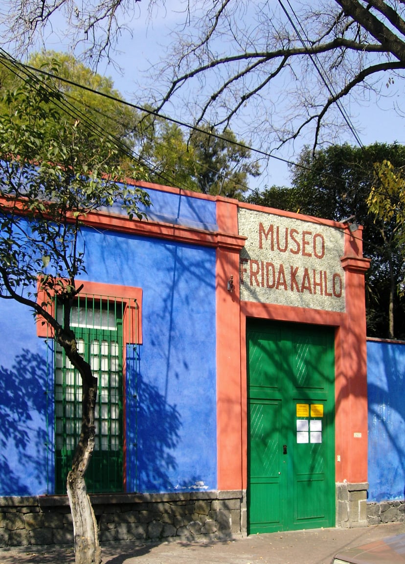 Entrada del Museu Frida Kahlo (Casa Azul) a Coyoacán, Ciutat de Mèxic.