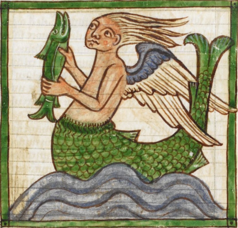Sirena medieval, representació artística que mostra la imatge de la sirena segons la iconografia medieval.