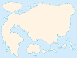 Mapa del món fictici de Bola de Drac, clar i ben etiquetat per ajudar a comprendre la geografia de la sèrie.